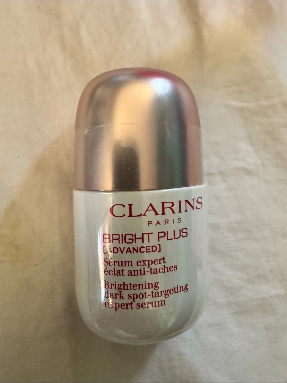 Clarins Skincare 7pc Set in red velvet travel bag NWOT